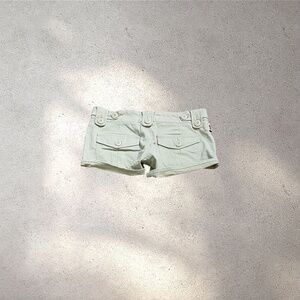 Tyte Low Rise Cream Cargo Style Shorts